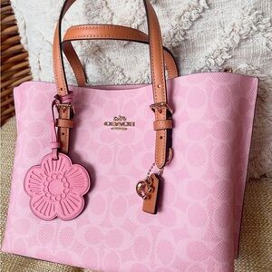 Coach Powder Pink Charms Vachetta Mollie 25 tote Bag